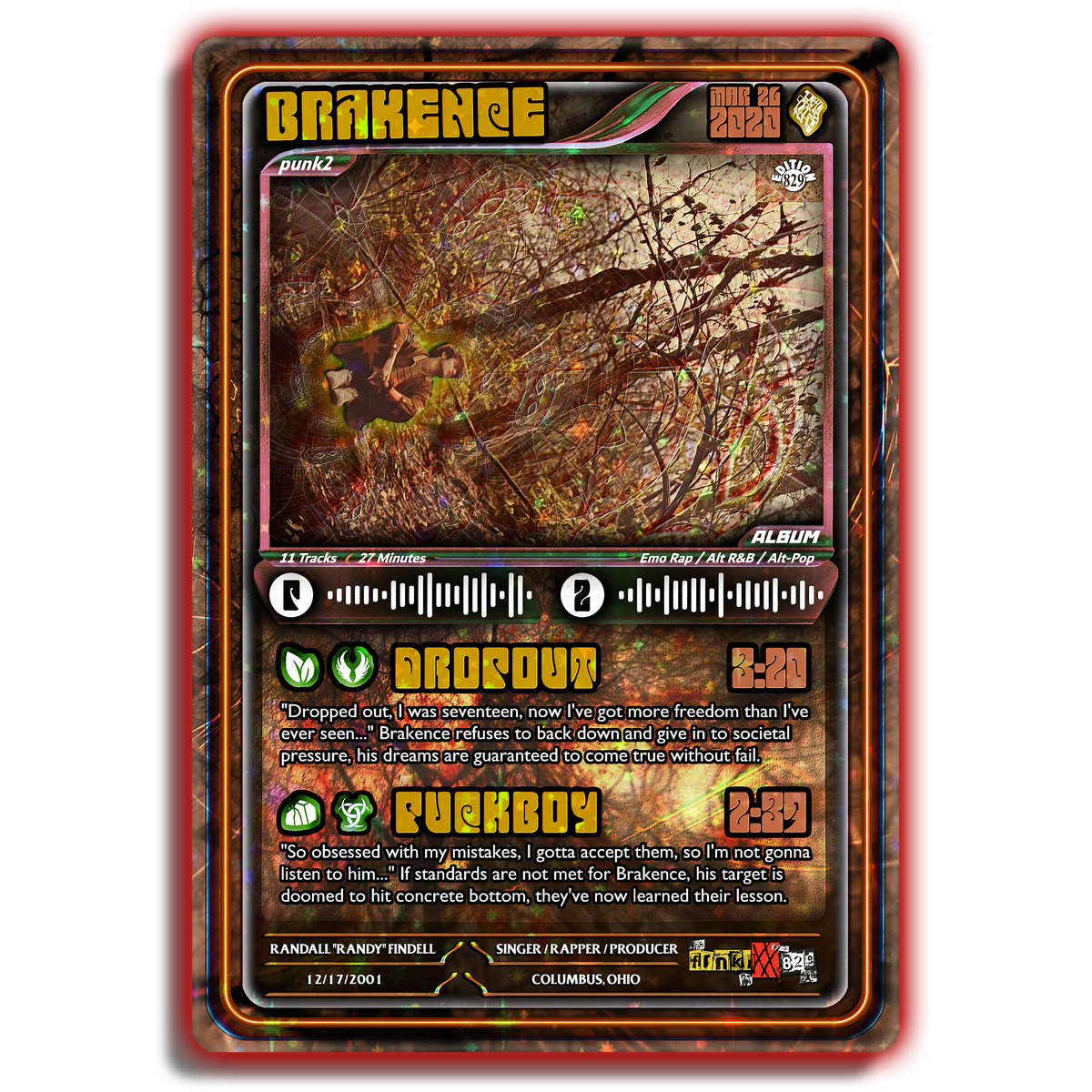 brakence Holographic Trading Card Set