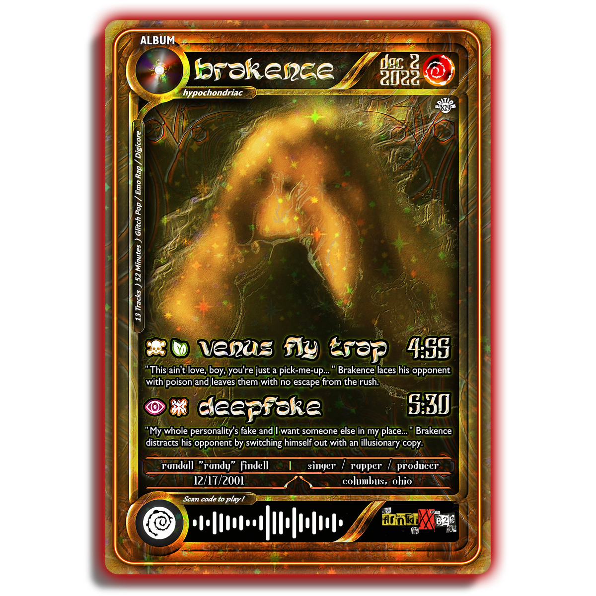 brakence Holographic Trading Card Set