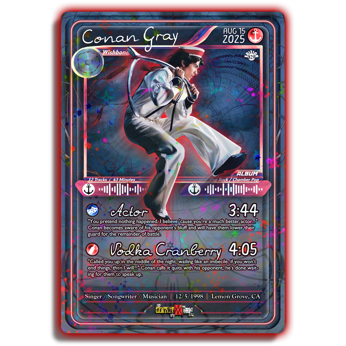 Conan Gray Holographic Trading Card