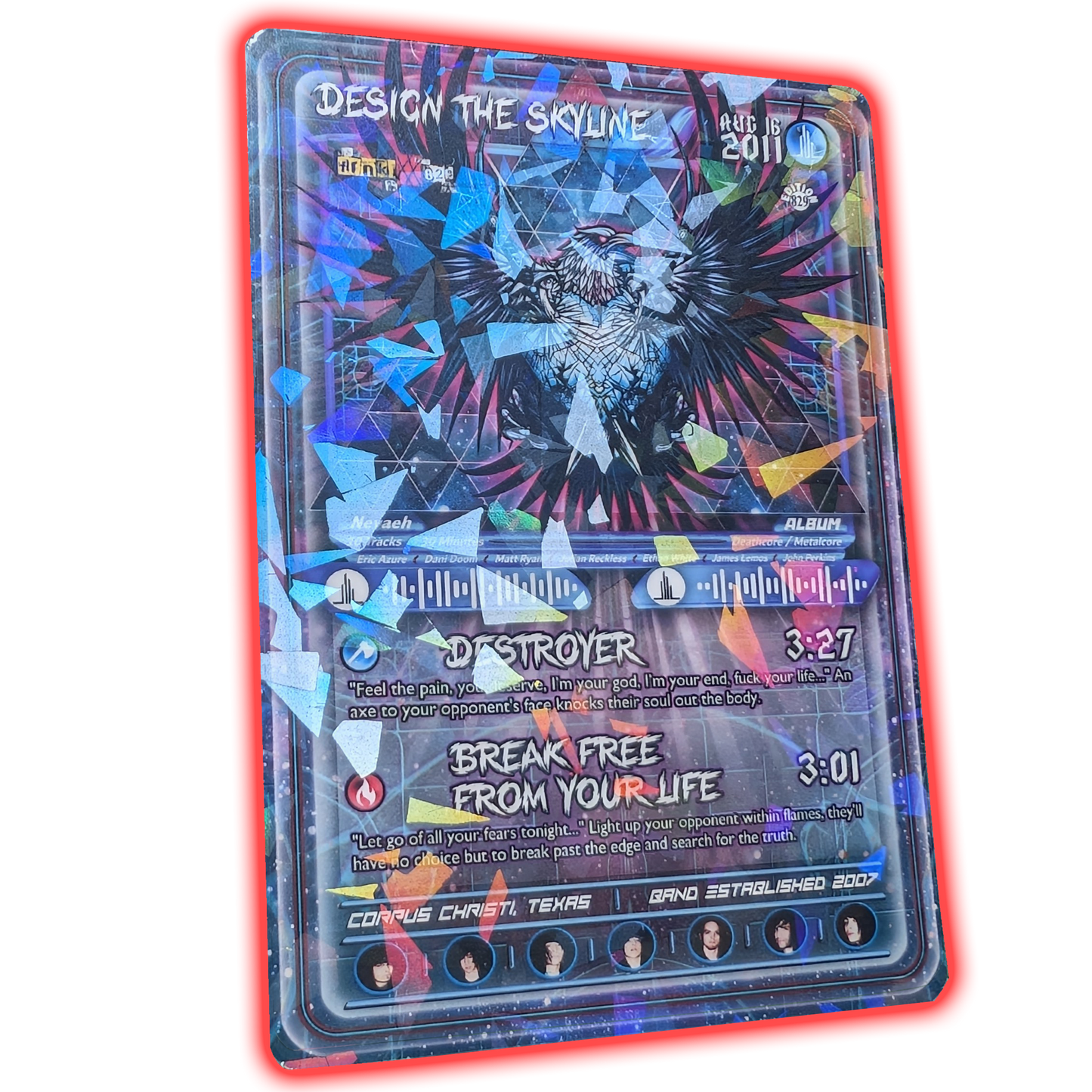 Design The Skyline Holographic Trading Card Set