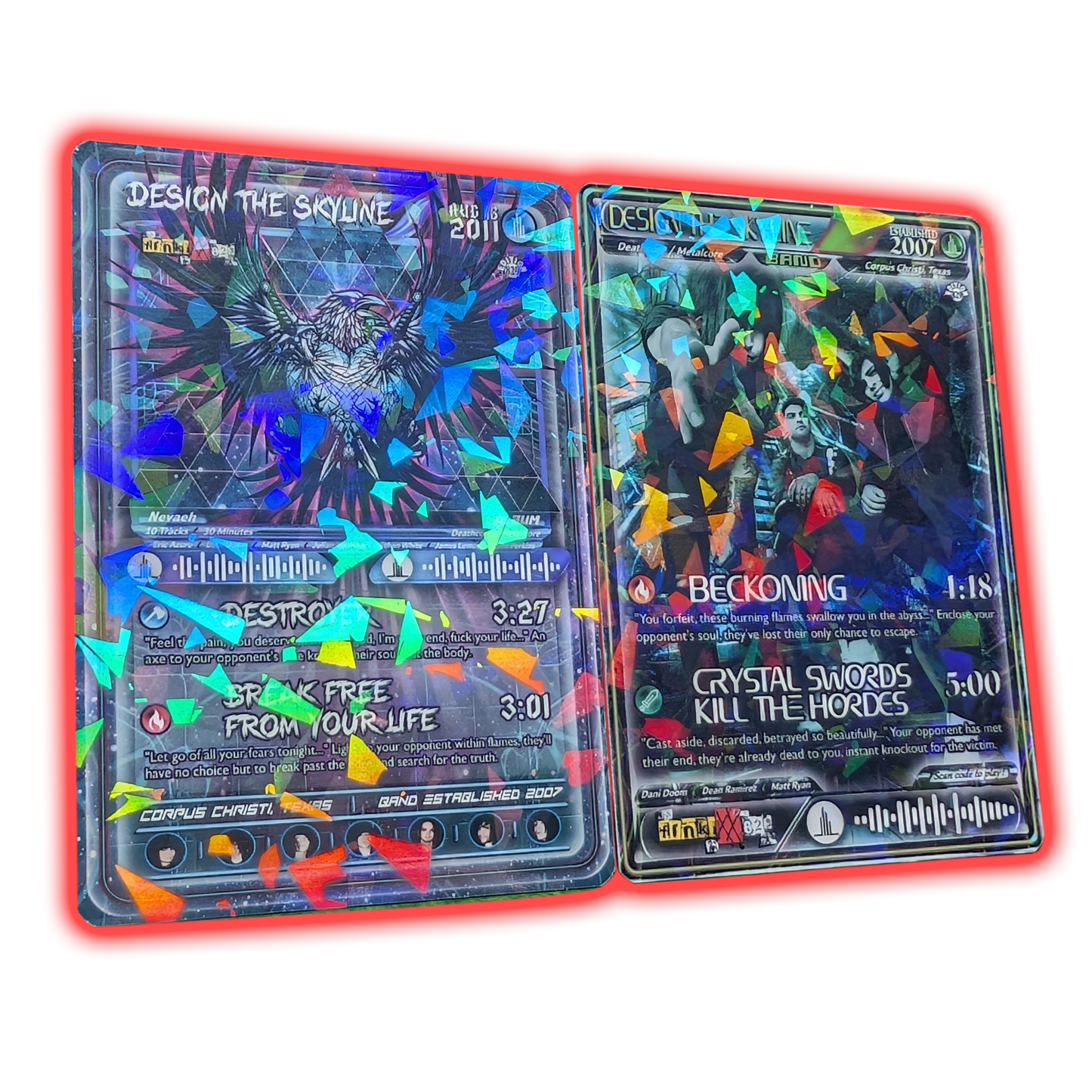 Design The Skyline Holographic Trading Card Set
