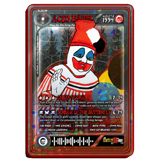 Acid Bath Holographic Trading Card Set