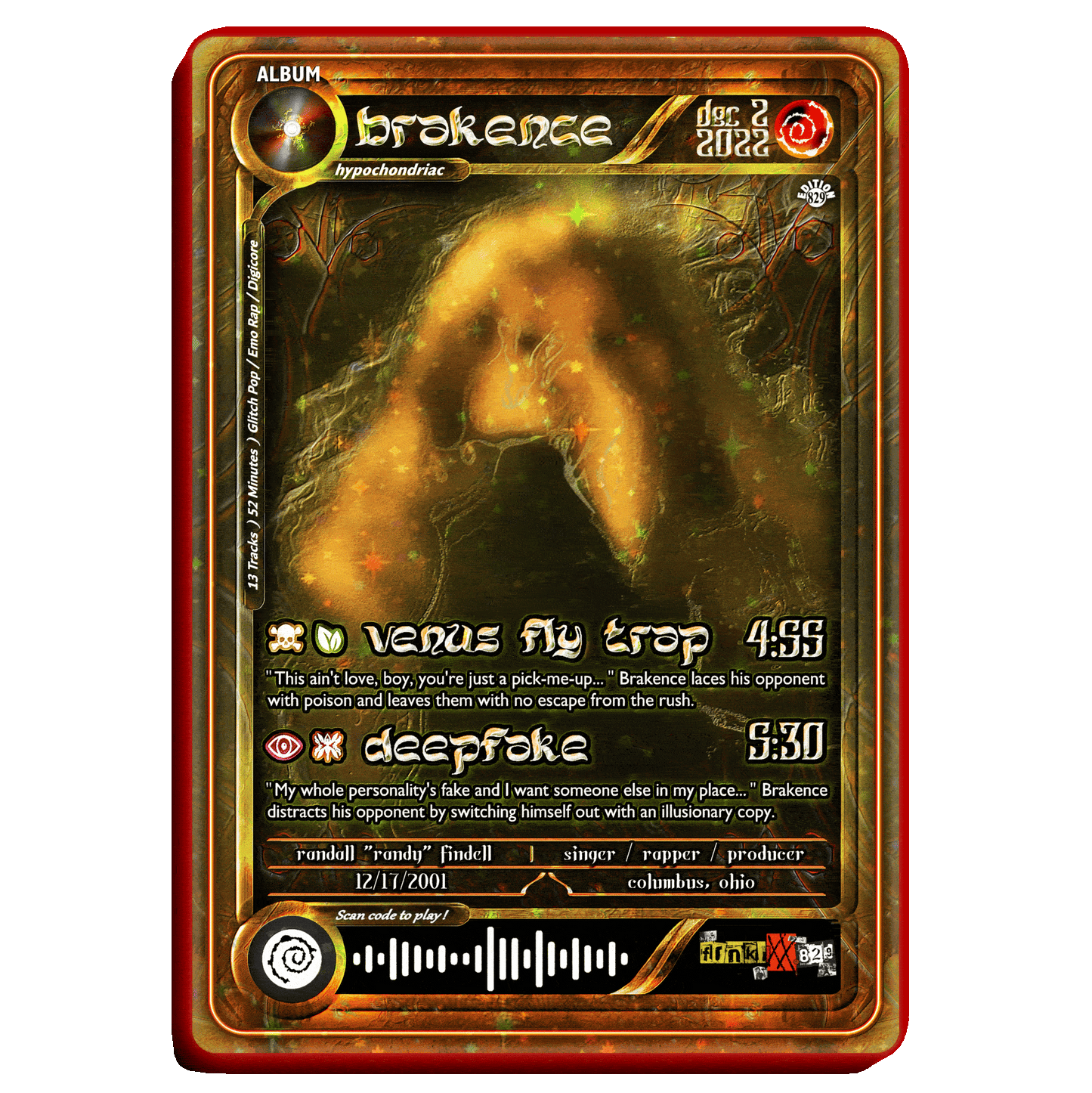 brakence Holographic Trading Card Set