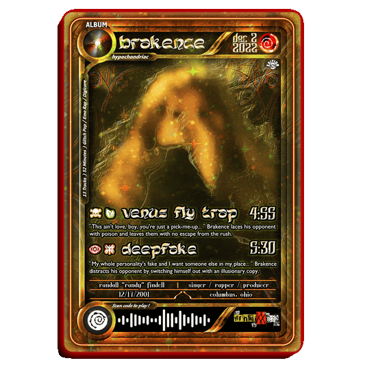 brakence Holographic Trading Card Set