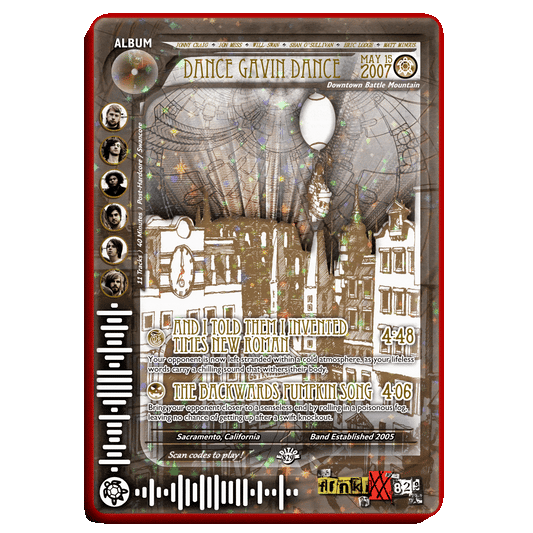 Dance Gavin Dance Holographic Trading Card Set