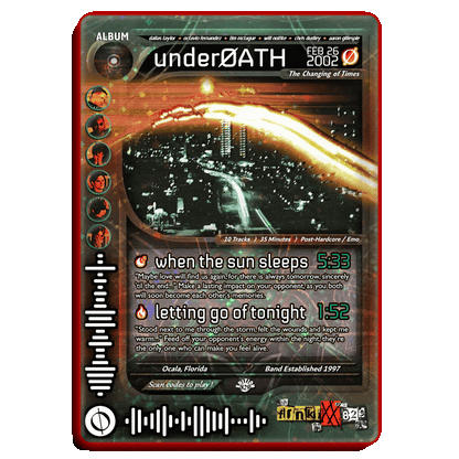 Underoath Holographic Trading Card Set
