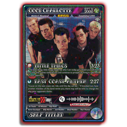 Good Charlotte Holographic Trading Card