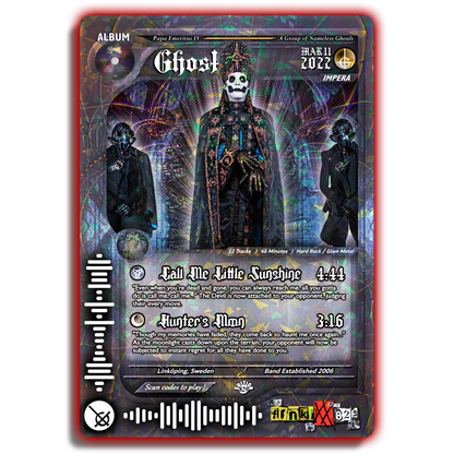 Ghost Holographic Trading Card