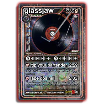 Glassjaw Holographic Trading Card Set