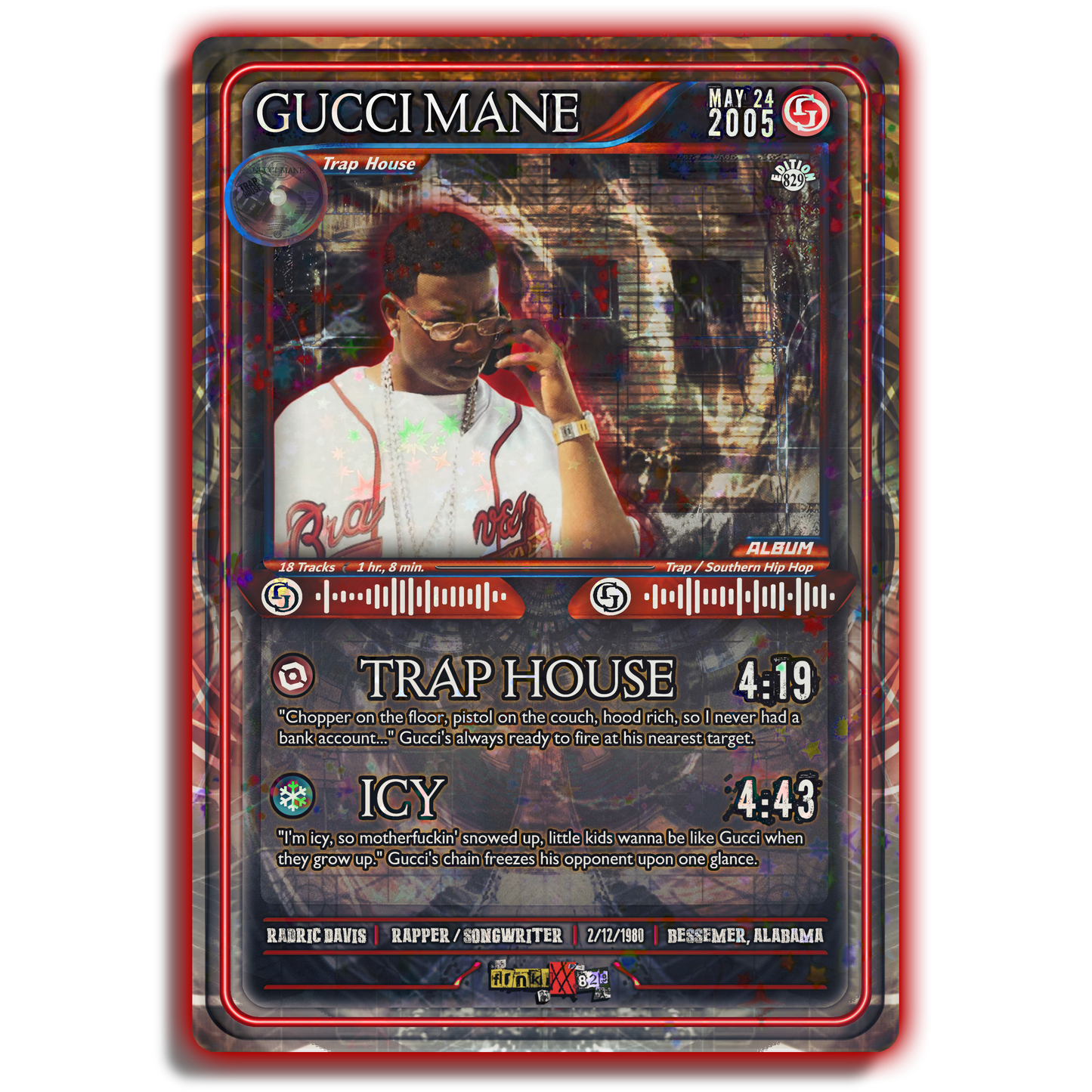 Gucci Mane Holographic Trading Card