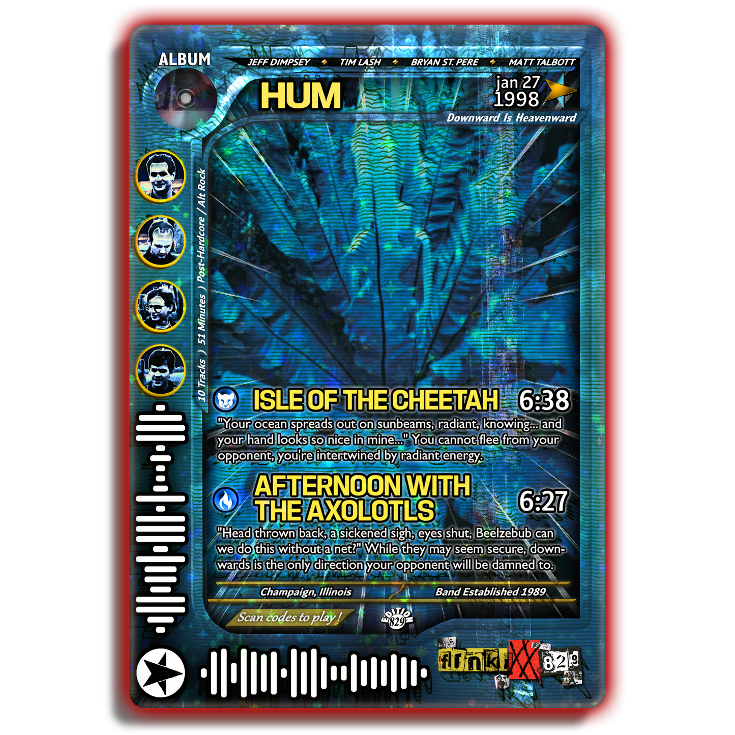 HUM Holographic Trading Card Set