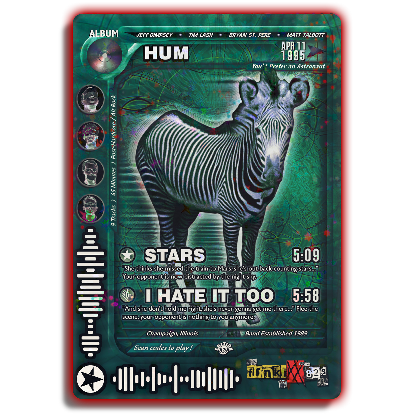 HUM Holographic Trading Card Set