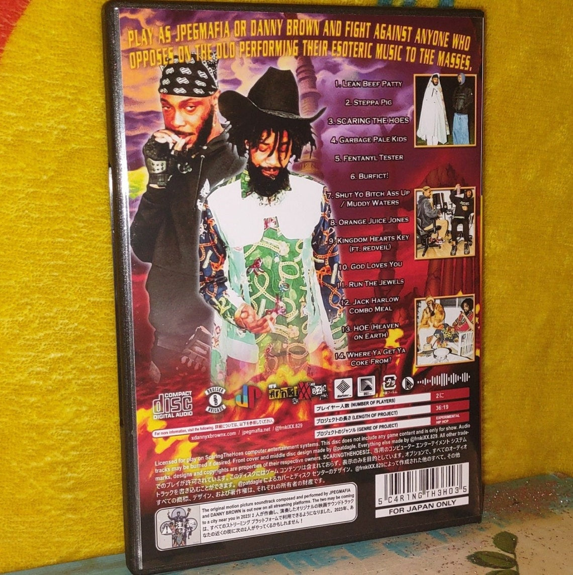 JPEGMAFIA & Danny Brown - 'Scaring The Hoes' 2023 Tour Game Case