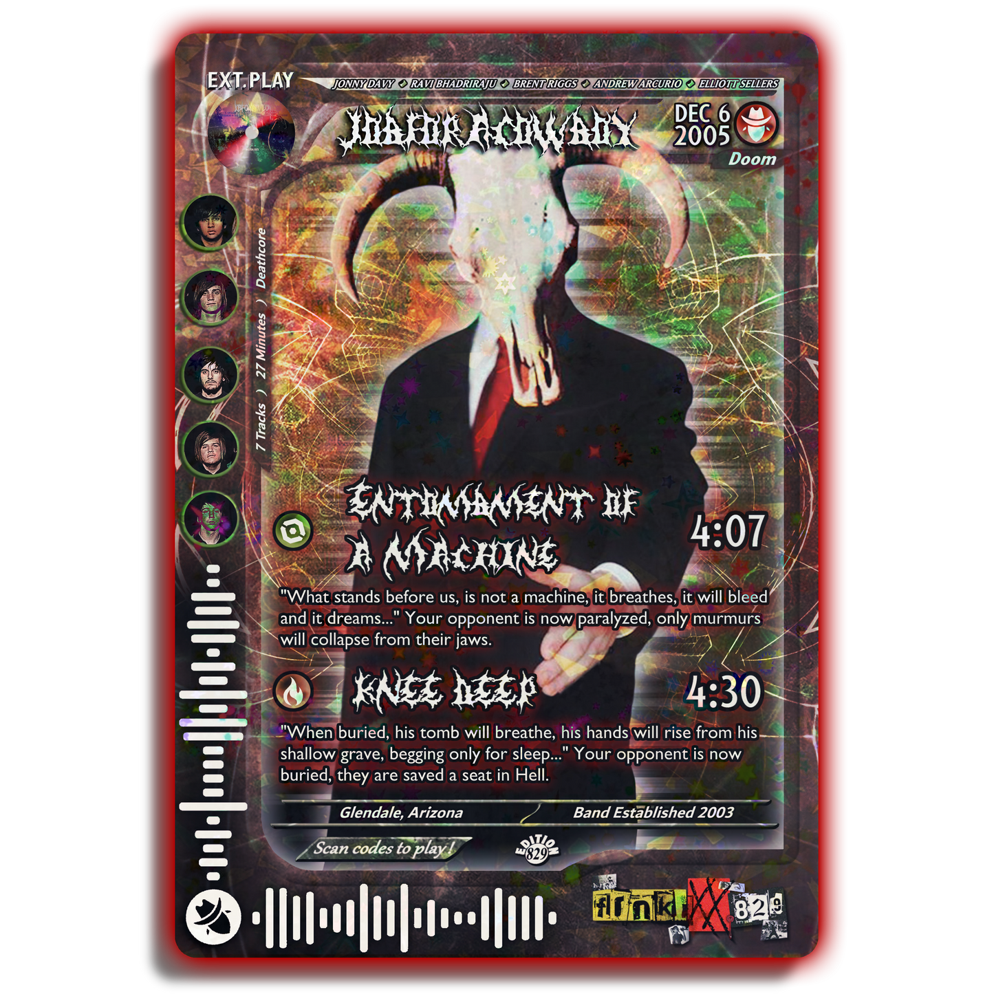 Job For A Cowboy Holographic Trading Card
