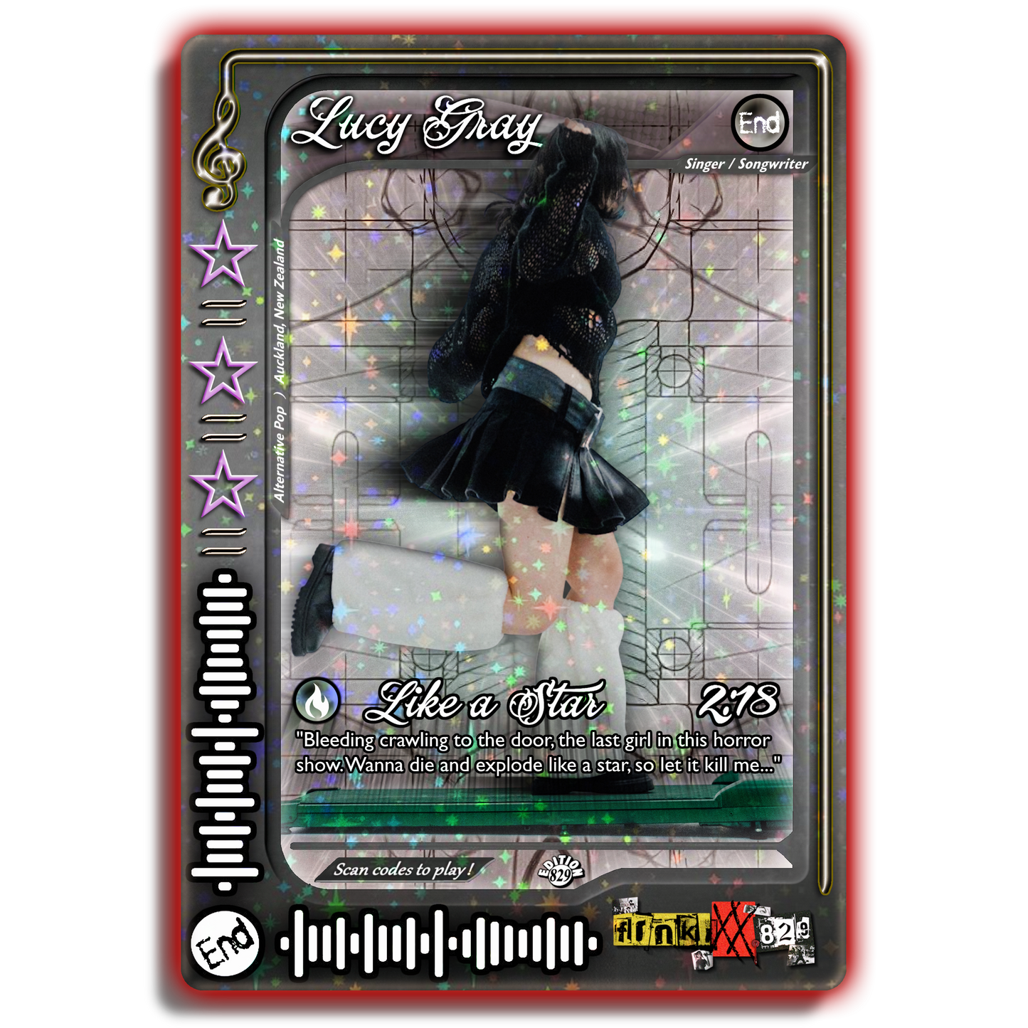 Lucy Gray Holographic Trading Card Set