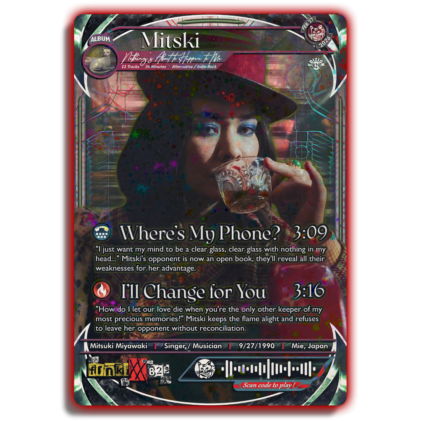 Mitski Holographic Trading Card