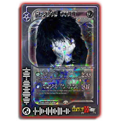 Meadow Scott Holographic Trading Card Set