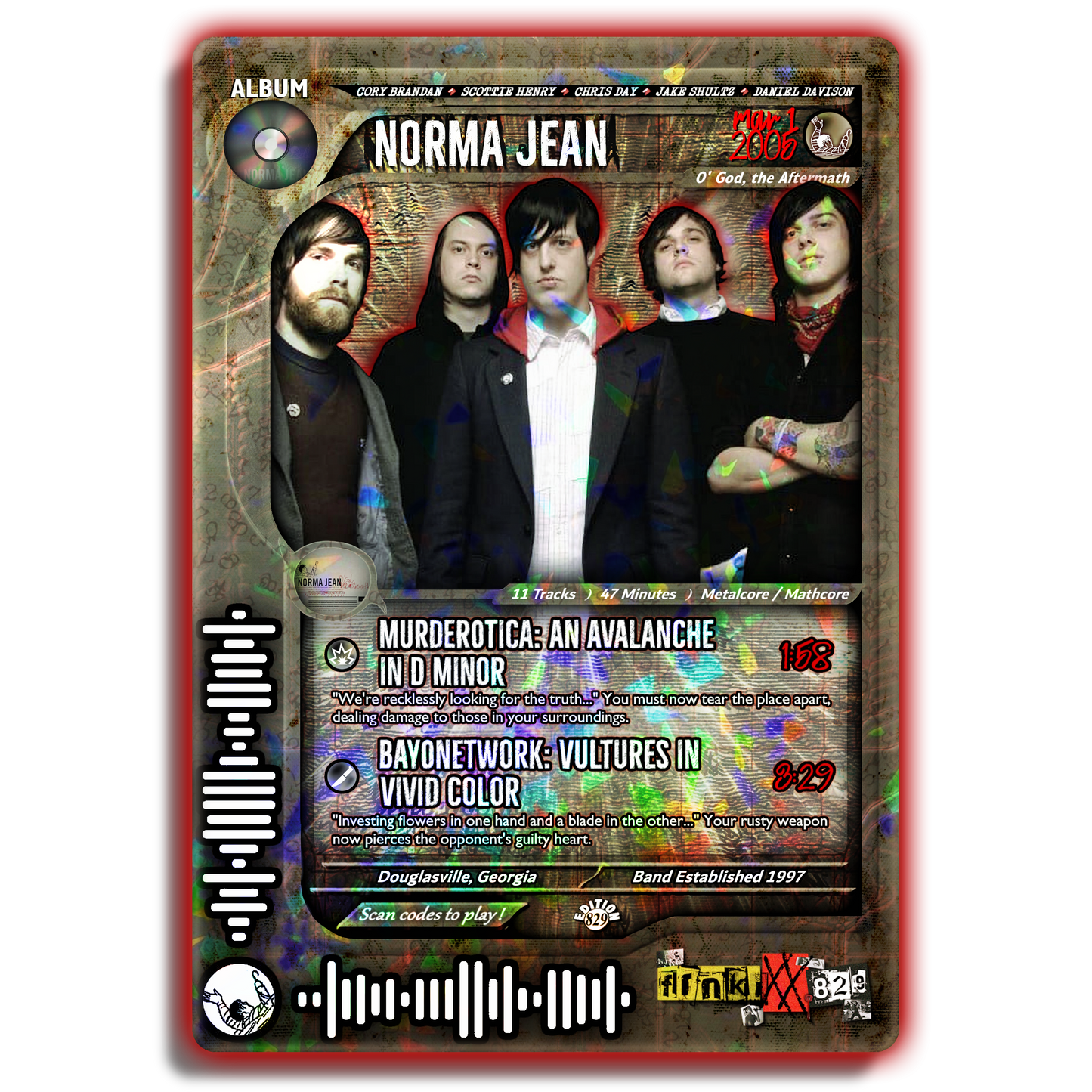 Norma Jean Holographic Trading Card Set