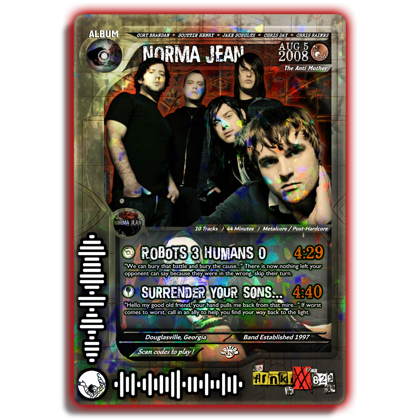 Norma Jean Holographic Trading Card Set
