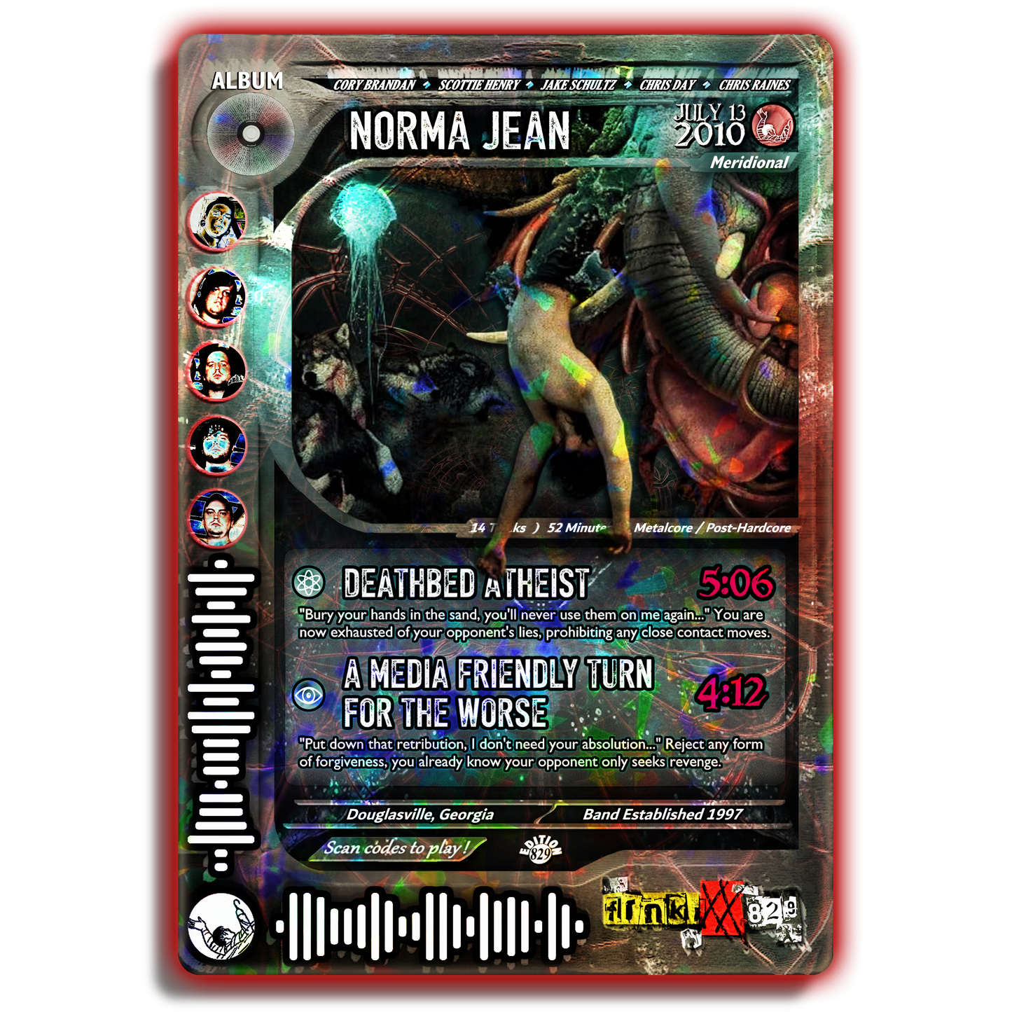 Norma Jean Holographic Trading Card Set