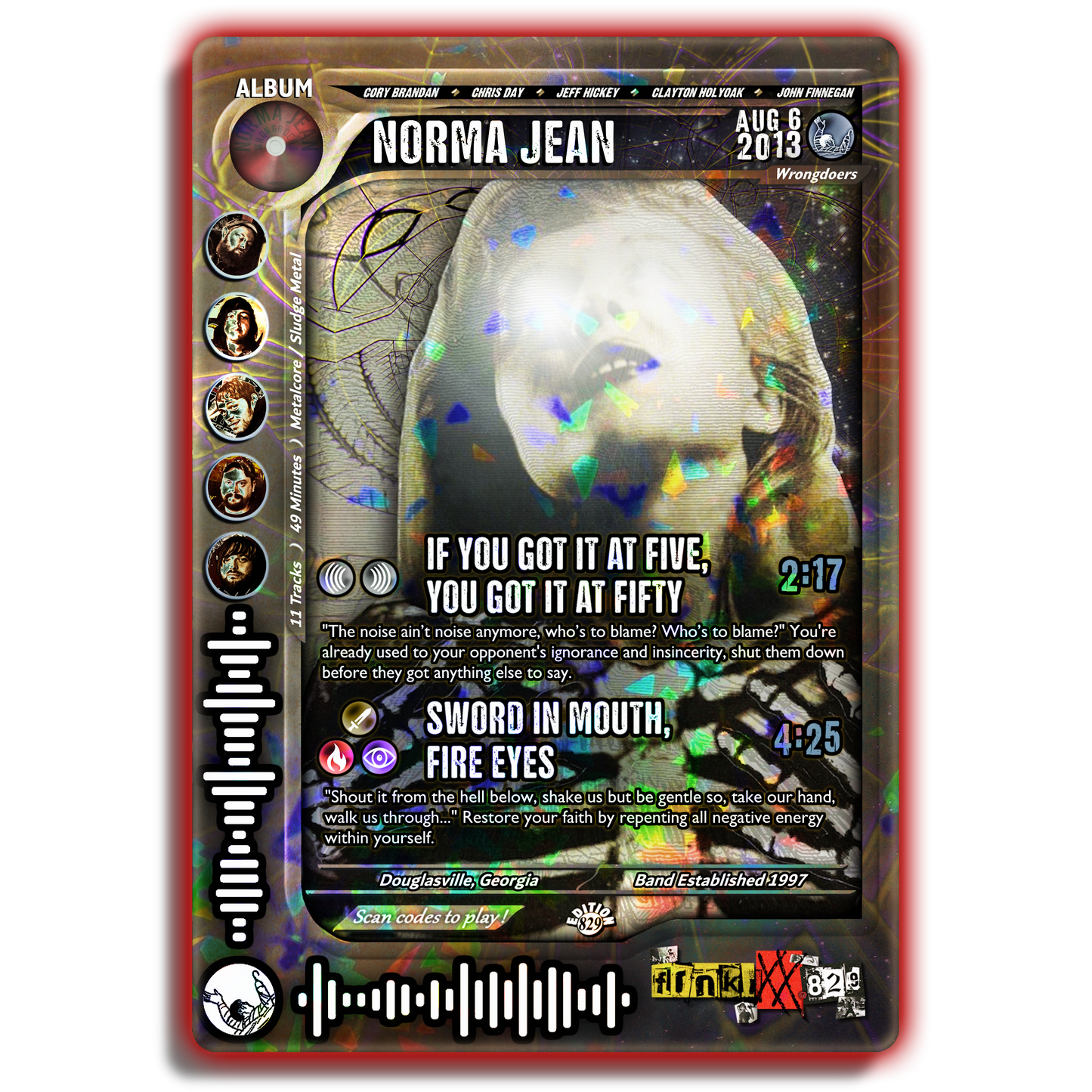 Norma Jean Holographic Trading Card Set
