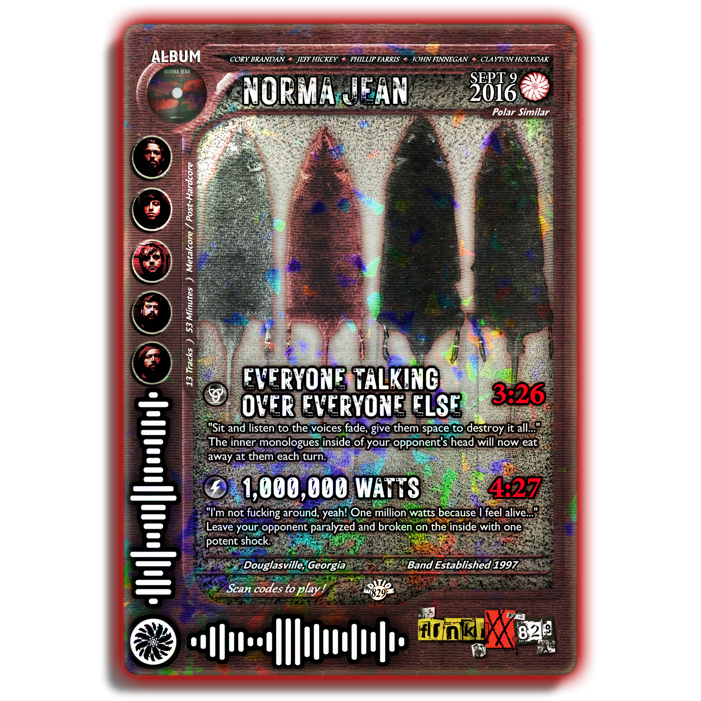 Norma Jean Holographic Trading Card Set