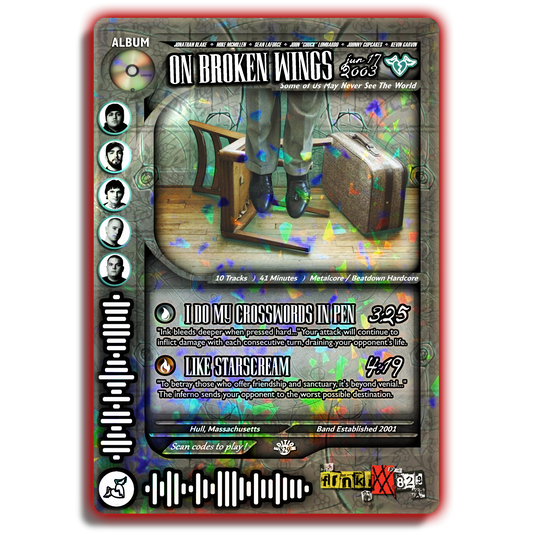 On Broken Wings Holographic Trading Card