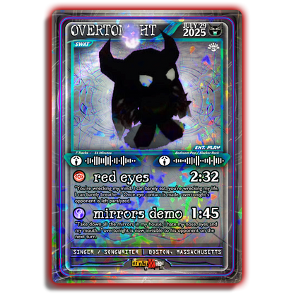 Overtonight Holographic Trading Card Set