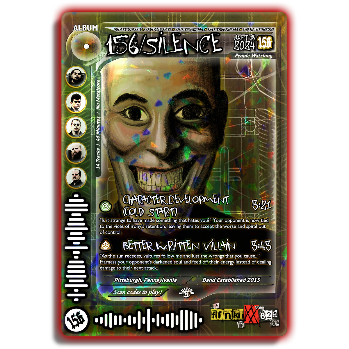 156/Silence Holographic Trading Card Set