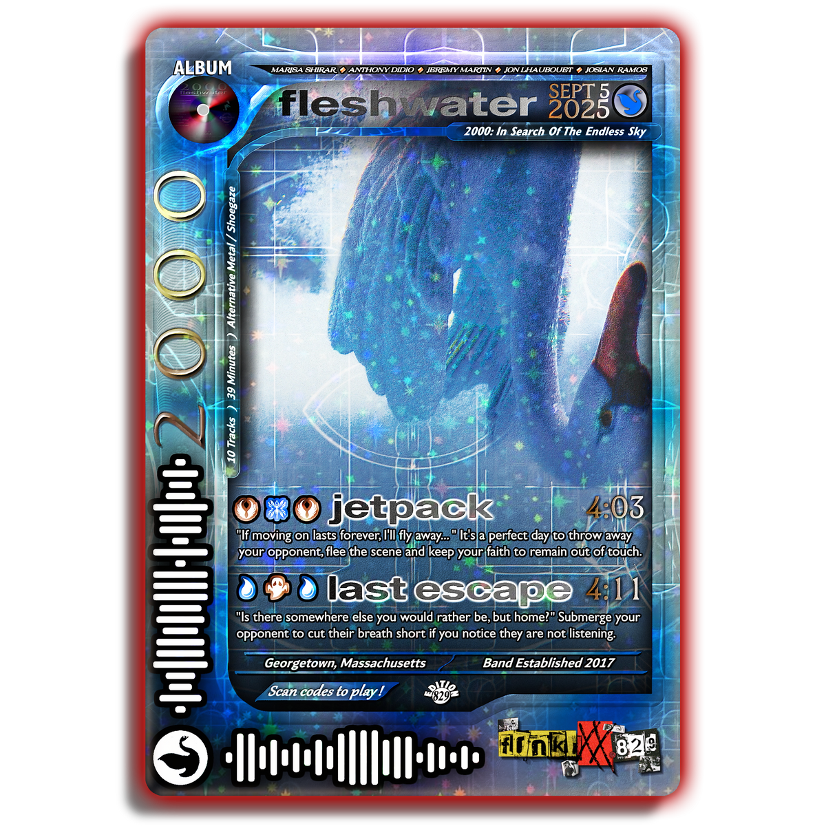 Fleshwater Holographic Trading Card Set