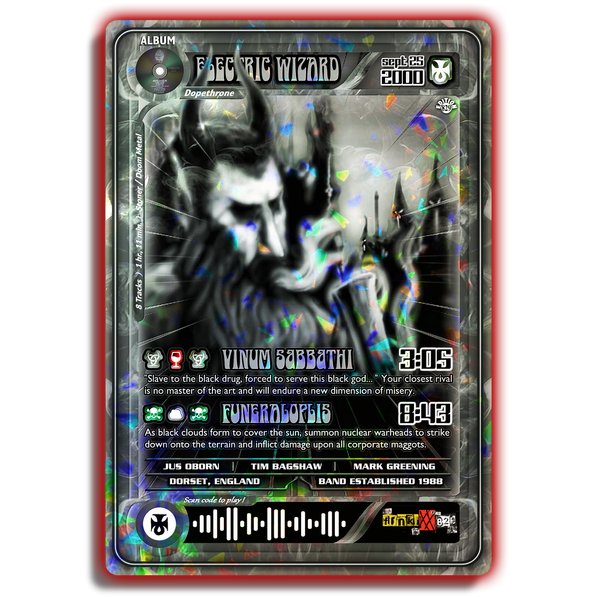 Electric Wizard Holographic Trading Card
