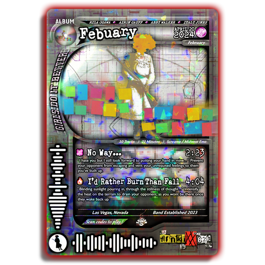 Febuary Holographic Trading Card