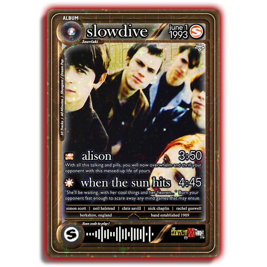 Slowdive Holographic Trading Card