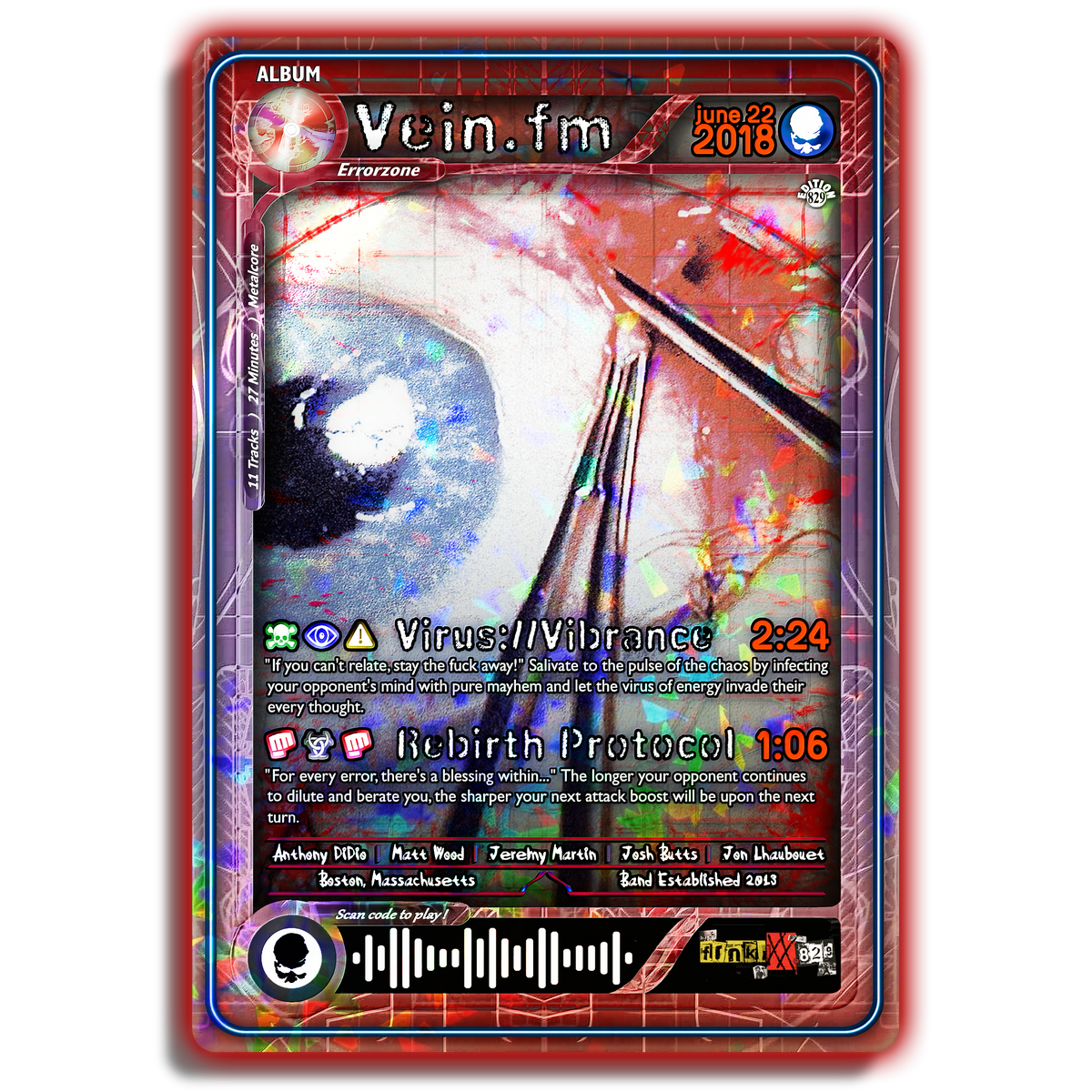 Vein.fm Holographic Trading Card Set