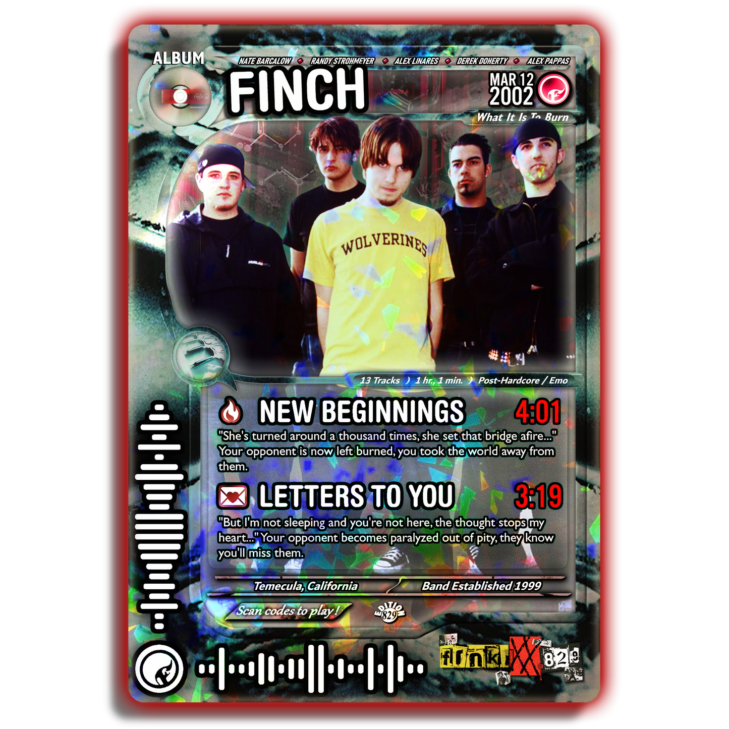 Finch Holographic Trading Card