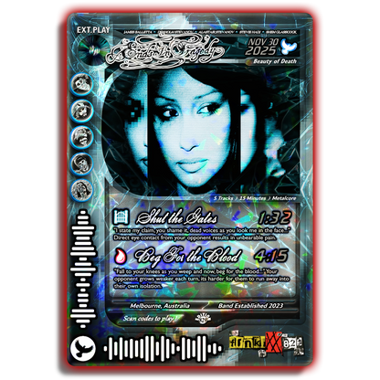 Ends In Tragedy Holographic Trading Card