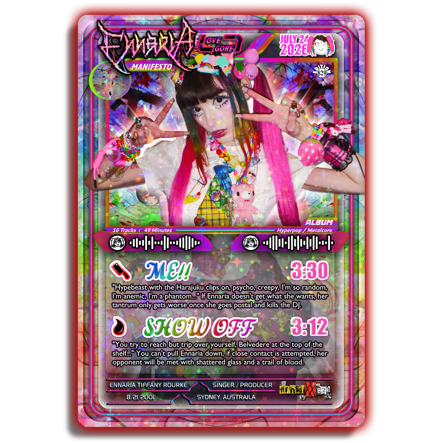 Ennaria Holographic Trading Card