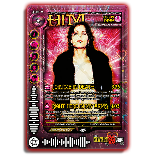 HIM Holographic Trading Card