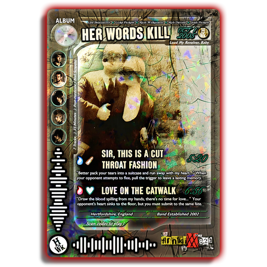 Her Words Kill Holographic Trading Card