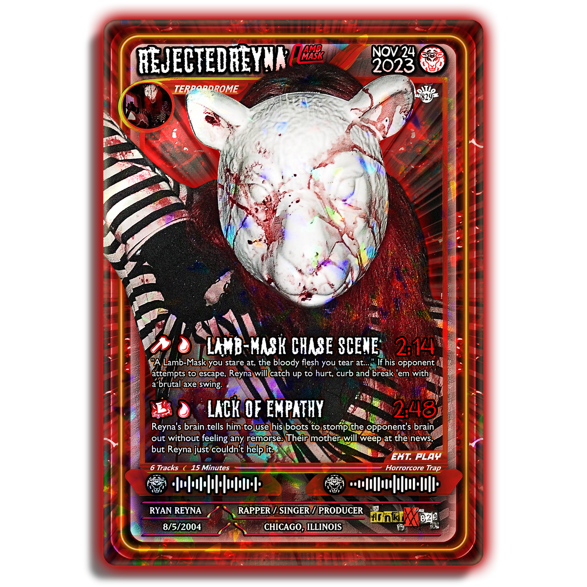 REJECTEDREYNA Holographic Trading Card