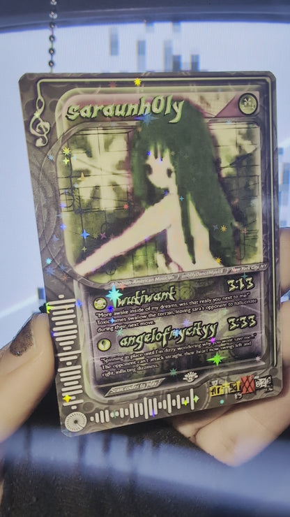 saraunh0ly Holographic Trading Card