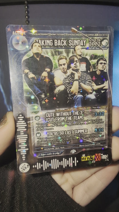 Taking Back Sunday Holographic Trading Card