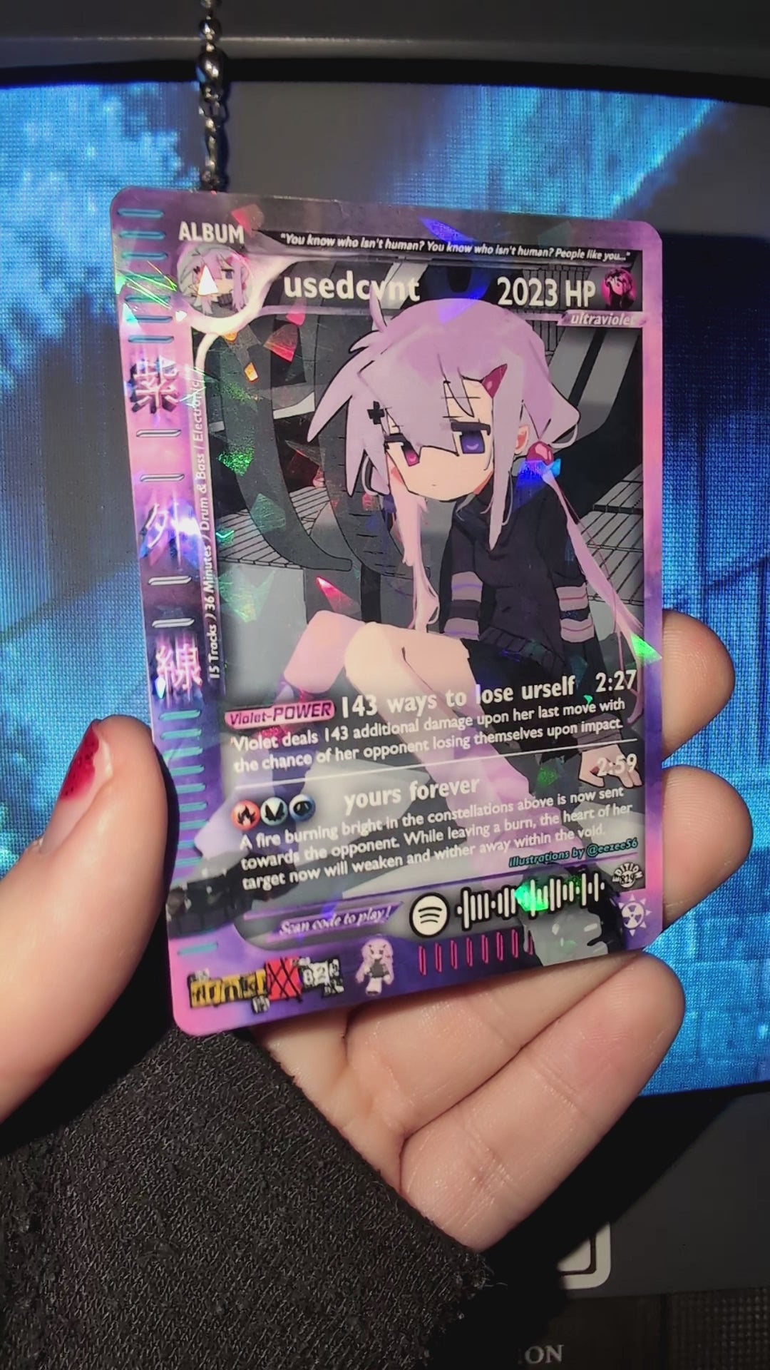 usedcvnt Holographic Trading Card Set – frnkiXX.829
