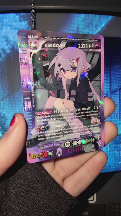 usedcvnt Holographic Trading Card Set