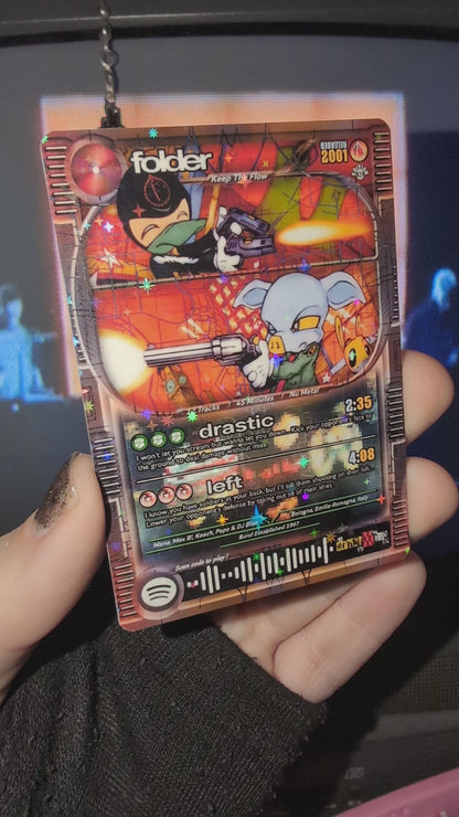 Folder Holographic Trading Card