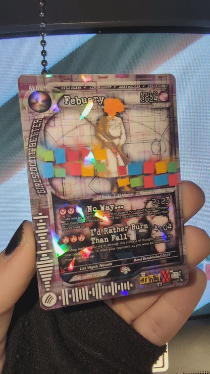 Febuary Holographic Trading Card