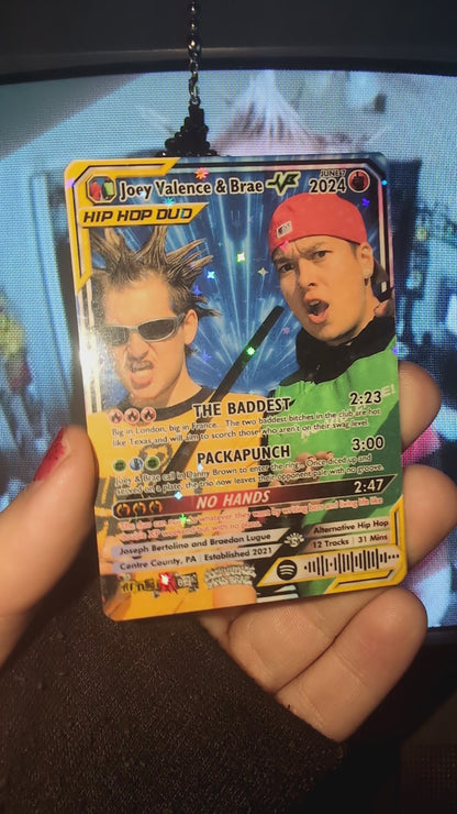 Joey Valence & Brae - "NO HANDS" Holographic Trading Card