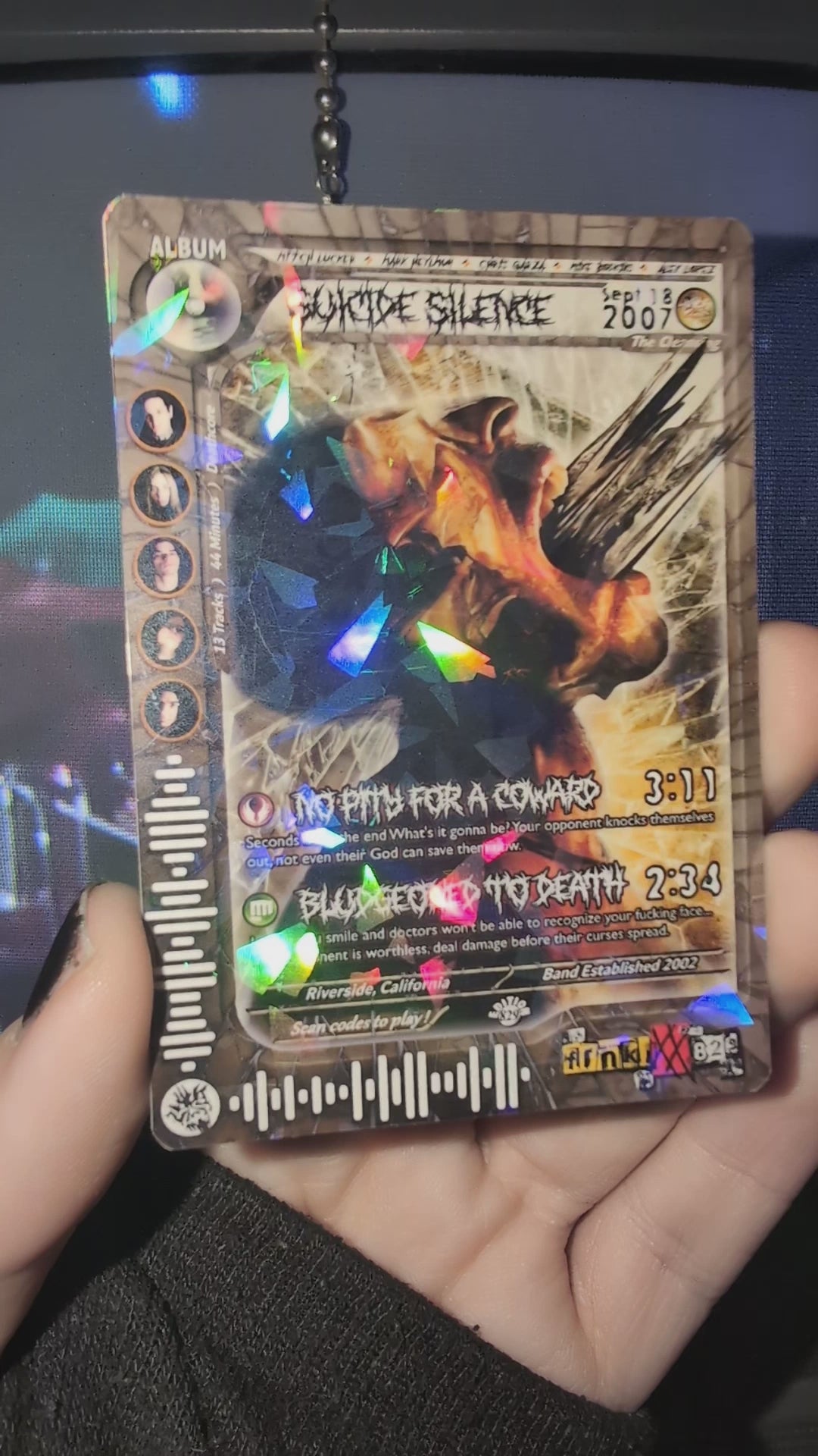 Suicide Silence Holographic Trading Card – frnkiXX.829