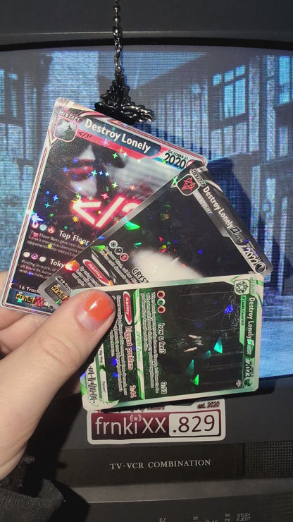 Destroy Lonely Holographic Trading Card Set