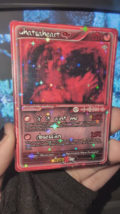 whatsaheart Holographic Trading Card Set